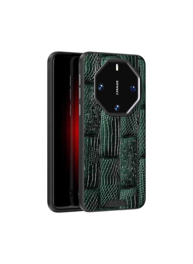 erorex Case For Huawei Mate 60 RS Ultimate ABEEL Beast Pattern 6D Micro-Embossed Genuine Leather Phone Case - Image 1