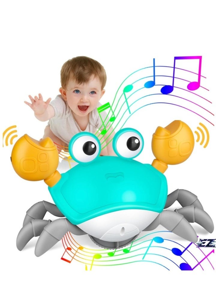 ELTRAZONE Crawling Crab Baby Toy – Interactive Tummy Time Toy with Automatic Obstacle Avoidance, Music & Sound Effects – Ideal Gift for Babies 3-12 Months, Walking Toddler Toy for Early Development – Perfect Birthday Gift for Toddlers - Image 1