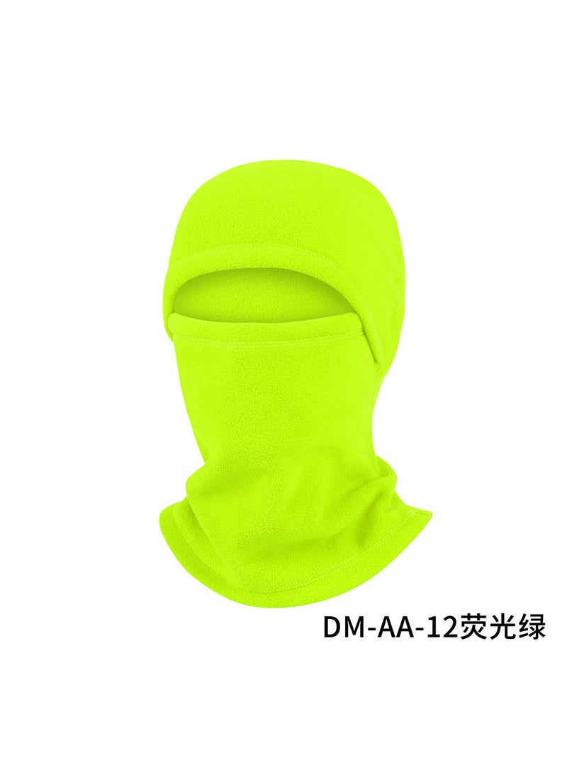 Generic - Winter Cycling Warm Balaclava Multi-use Neck Gaiter Fleece Sport Headwear DM-AA-12 fluorescent green - Image 1