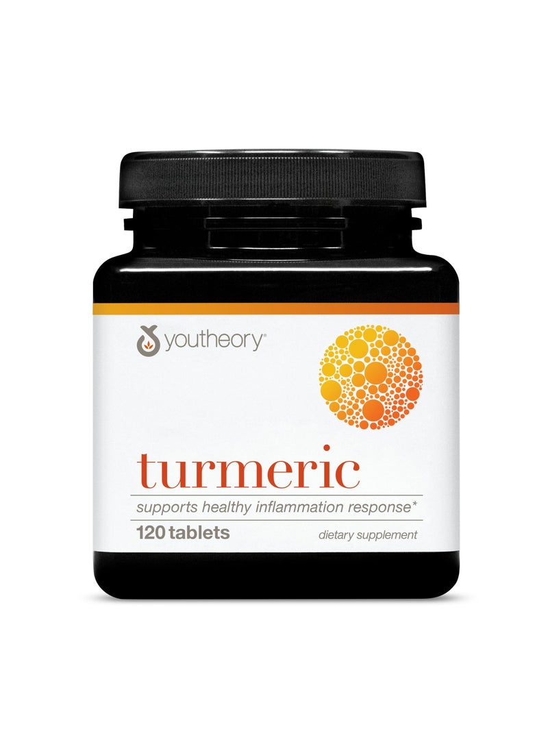 youtheory Turmeric Supports Healthy Inflammation Response 120 Tablets  - Image 1