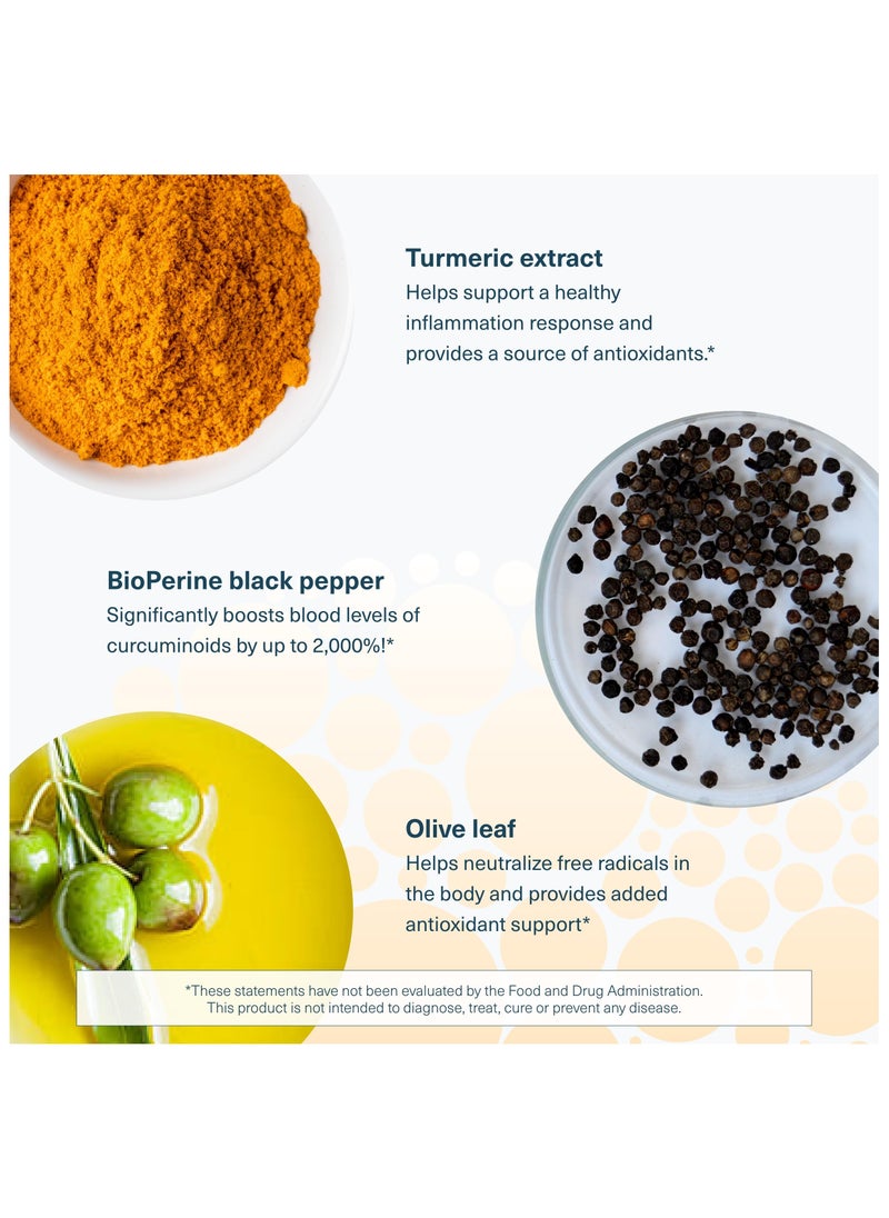youtheory Turmeric Supports Healthy Inflammation Response 120 Tablets  - Image 3
