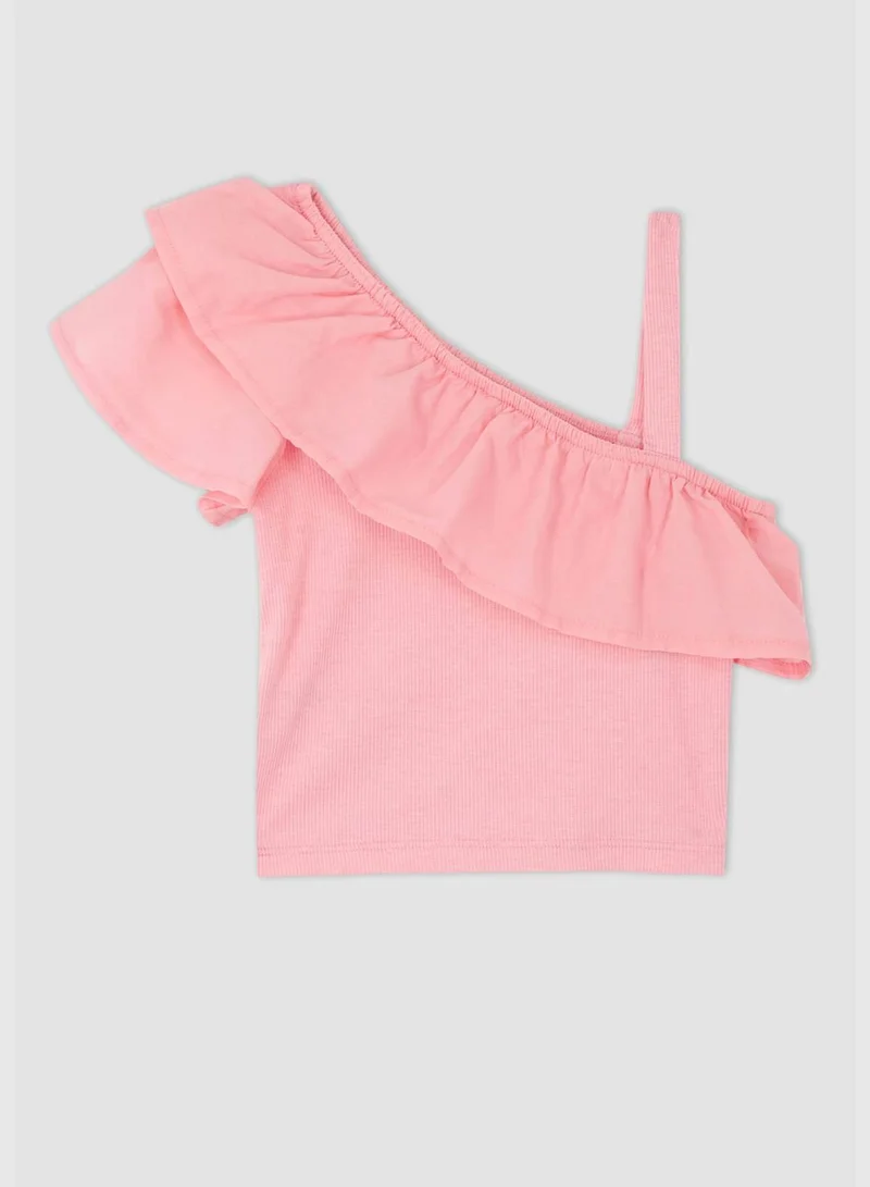ديفاكتو Girl Crop Short Sleeve Vest