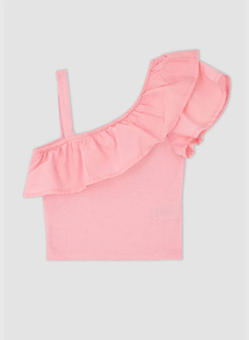 ديفاكتو Girl Crop Short Sleeve Vest
