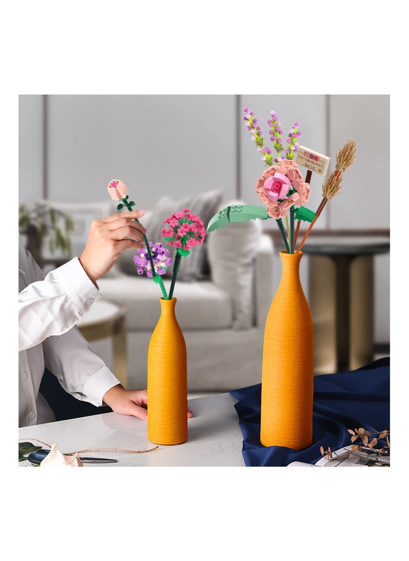 KASTWAVE - Flower Bouquet Building Blocks, KASTWAVE Building Block Flower Creativity Artificial Flowers Building Toy Set for 6+ Kids, Gift for Children, Friends, Families (without Vase) (Set 1) - Image 1