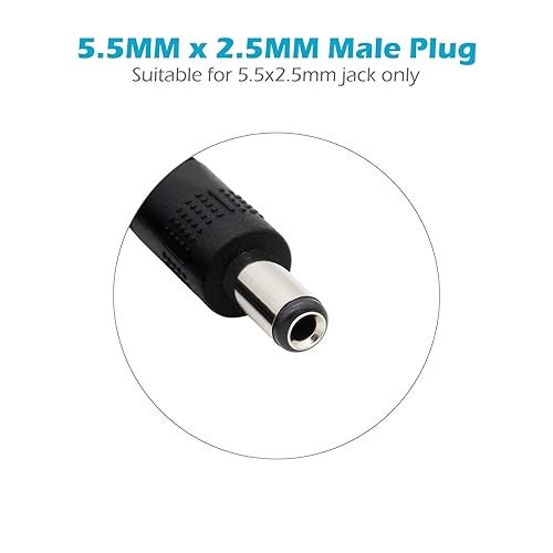 Fancasee 2-Pack 6FT 5.5mm x 2.5mm DC Power Extension Cable Male to Female Plug Jack Power Supply Adapter Extension Cord for IP Camera CCTV Surveillance Security Camera LED Strip DVR Router - Image 2
