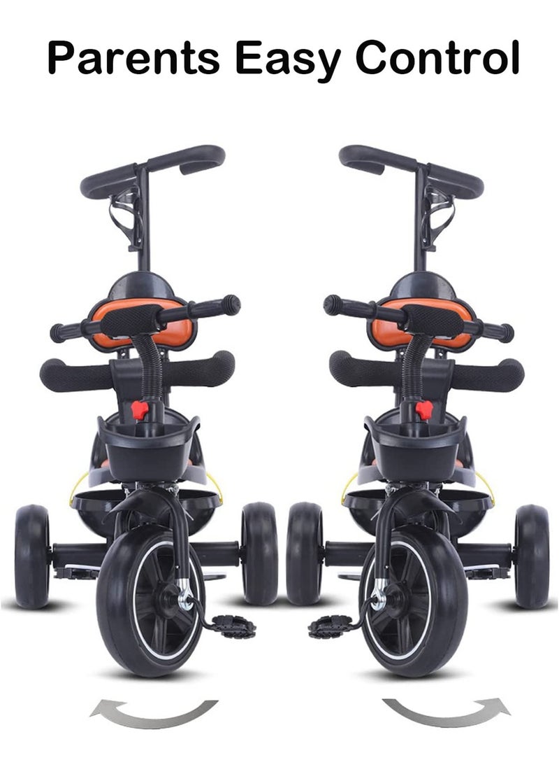 LIMOS Children Tricycle Kids Ride On Push Cycle with Pushing Bar(Blue)  - Image 5
