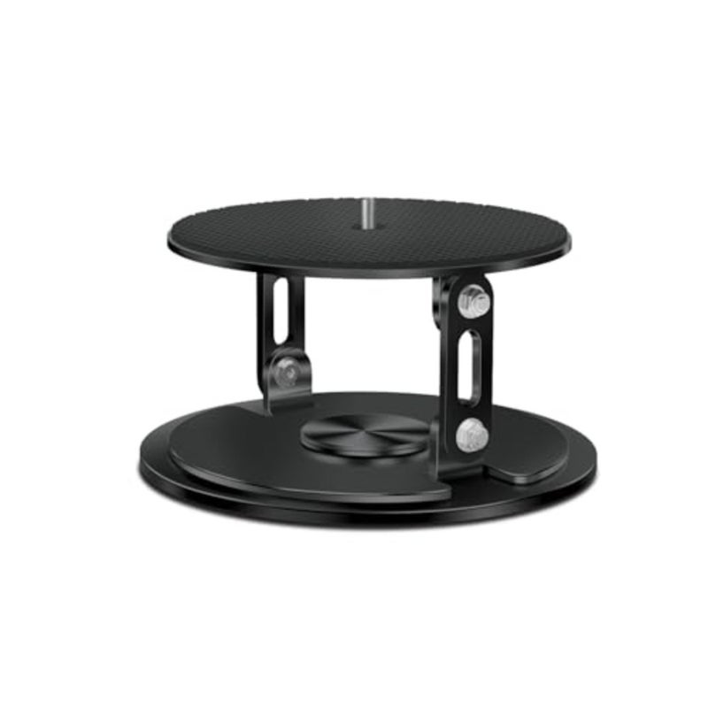 Helixmount Desktop Projector Stand: Aluminium Alloy, Black, Folding Adjustable Tilt for Home Office and Entertainment Use - Image 1