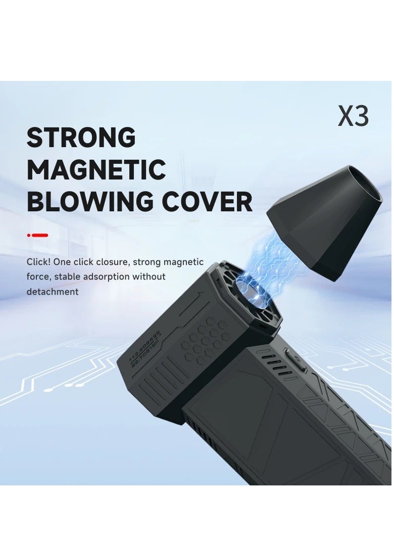 X3 Super Power Mini Super Power Turbo Jet Fan Handheld Blower with 130,000 RPM Brushless Motor, 52m/s Wind Speed, 3000mAh Battery, Portable Pocket-Sized Air Blower for Dust Removal, Cooling, Camping BBQ Air Blower, Camping Essentials  and More - Image 5