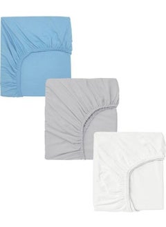 3 Pieces 40 x 80 + 10 cm Mother's Side Elastic Combed Fabric Baby Sheet