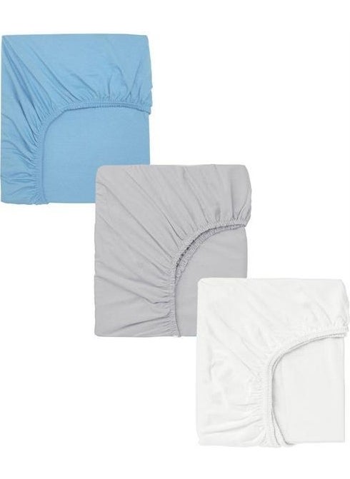Cotenconcept 3 Pieces 40 x 80 + 10 cm Mother's Side Elastic Combed Fabric Baby Sheet  - Image 1