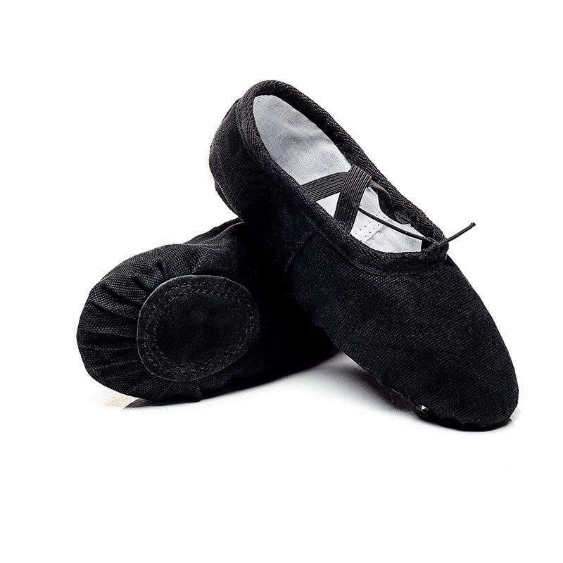 Flesh color leather-free canvas soft-soled young yoga children dance shoes exercise shoes cat claw shoes ballet shoes adult wholesale - Image 1