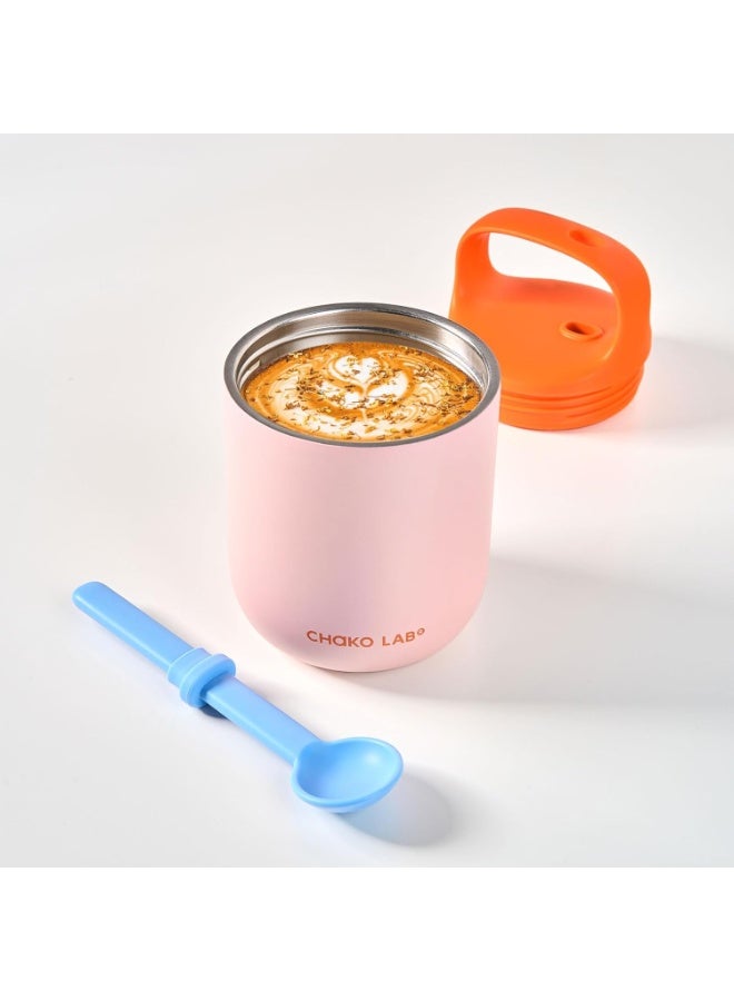 CHAKO LAB Food Jar 15 oz | Stainless Steel Vacuum Insulated for Hot Food and Cold Food | Wide Mouth Leak Proof Lunch Storage for Smoothie Bowl, Soup, Yogurt(Pink and Orange) - Image 5