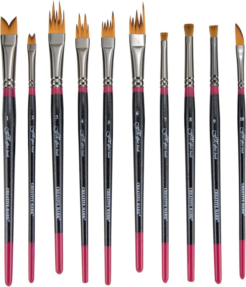Creative Mark Professional Artist FX Special Effects Paint Brush Set - 10 High Quality Brushes - Image 1