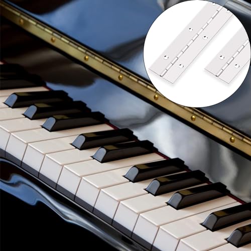 GRRONZEE 2PCS Piano Hinge 12 Inch x 1.5 Inch Stainless Steel Continuous & Piano Hinge Heavy Duty Piano Hinges, 0.04" Leaf Thickness, 0.5" Knuckle Length, Screw Included - Image 5
