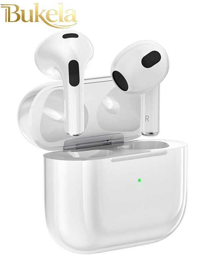 كيلا سماعات أذن لاسلكية بتقنية بلوتوث 5.1 TWS، نصف داخلية، مع غطاء واقٍ، إصدار قياسي، لون أبيض. - Image 1