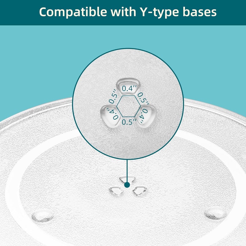 Fetechmate 16 1/2 inch Microwave Glass Plate Replacement for Glass Turntable F06014M00AP Compatible with G-E WB48X29704 Microwave Turntable Plate Replace A06014M00AP WB48X10046 5304519348 by - Image 3