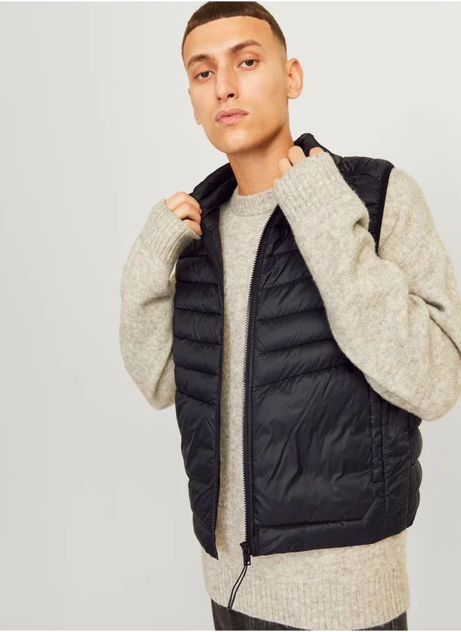 JACK & JONES Sleeveless Full Zip Puffer Gilet