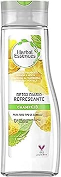 Herbal Essences Detox Daily Refreshing Shampoo for All Hair Types with Golden Raspberry and Mint Inspired by Nature 400 ml - Image 1