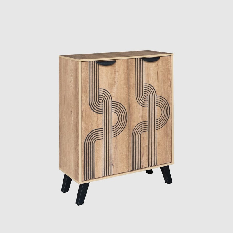 بيتي خزانة احذية خشب 4 أدوار بابين - تصميم أنيق بصناعة ماليزية - Image 5