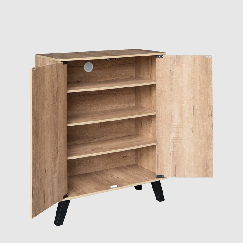 بيتي خزانة احذية خشب 4 أدوار بابين - تصميم أنيق بصناعة ماليزية - Image 4