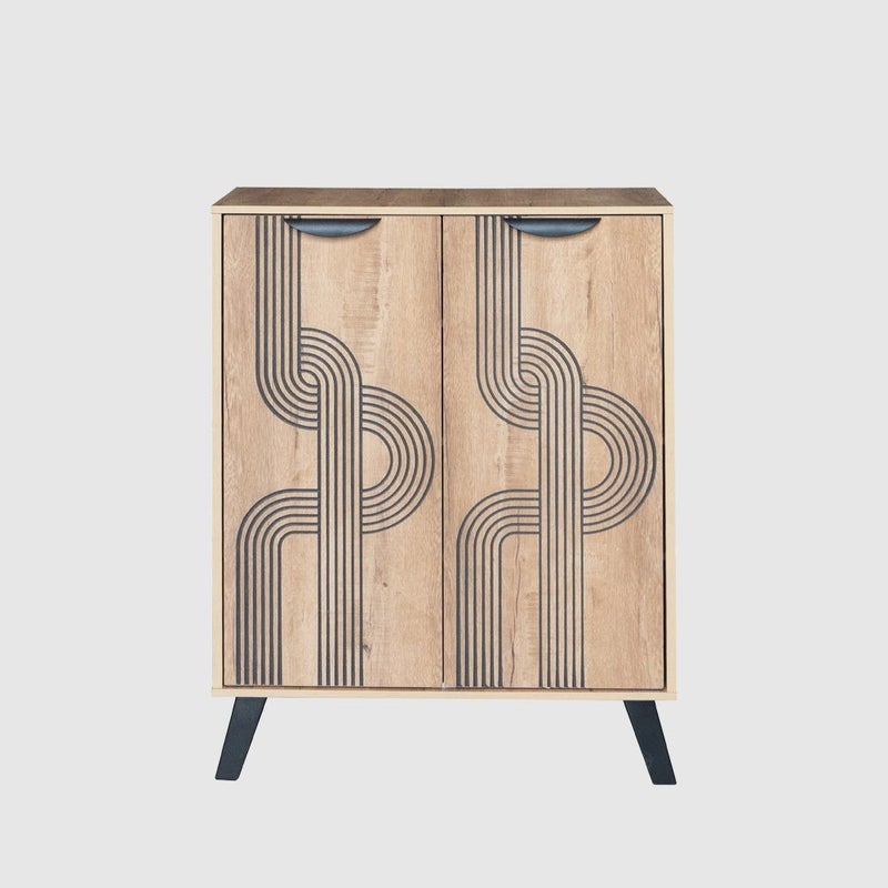 بيتي خزانة احذية خشب 4 أدوار بابين - تصميم أنيق بصناعة ماليزية - Image 2