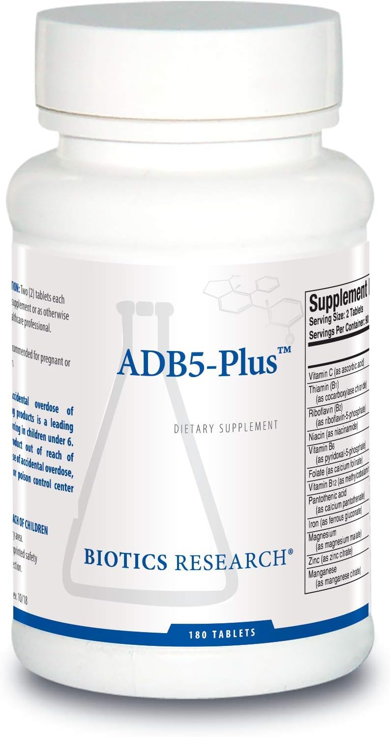 Biotics Research ADB5Plus Support Healthy Adrenal Gland Function Support Cortisol Levels Positive Response to Stress Healthy Energy Levels 180 Tablets - Image 1