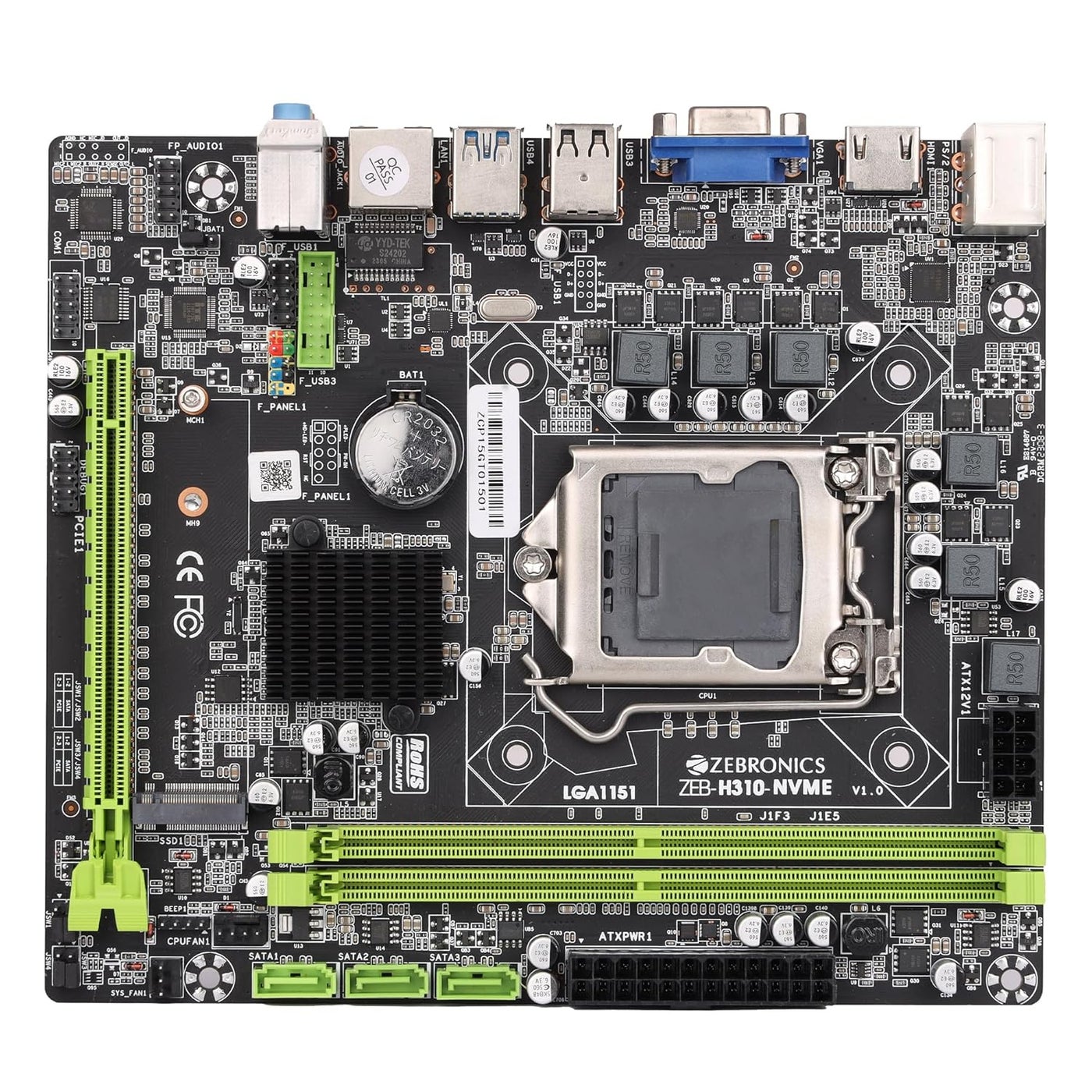 ZEBRONICS Z310 NVMe Micro-ATX Motherboard for LGA 1151 Socket