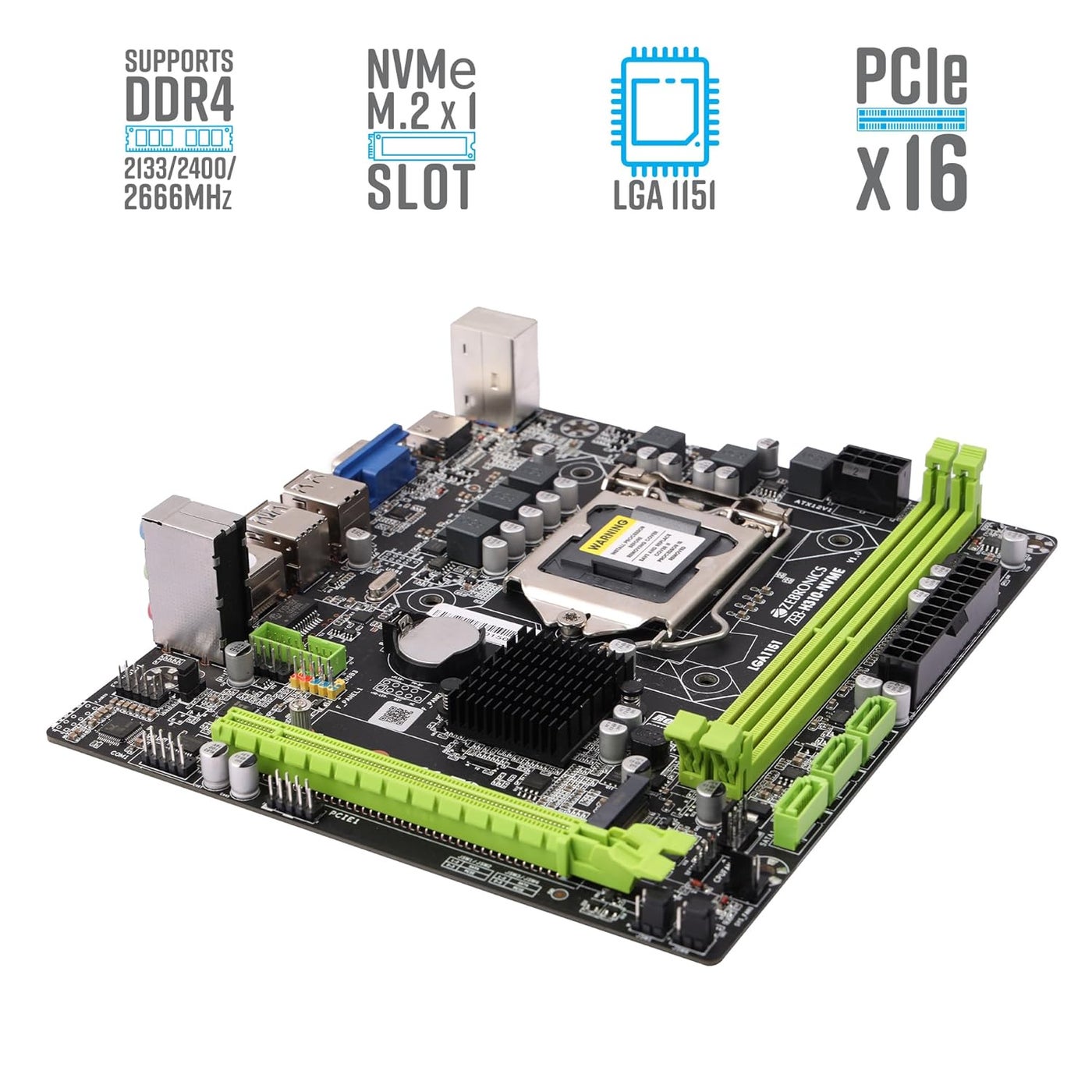 ZEBRONICS Z310 NVMe Micro-ATX Motherboard for LGA 1151 Socket
