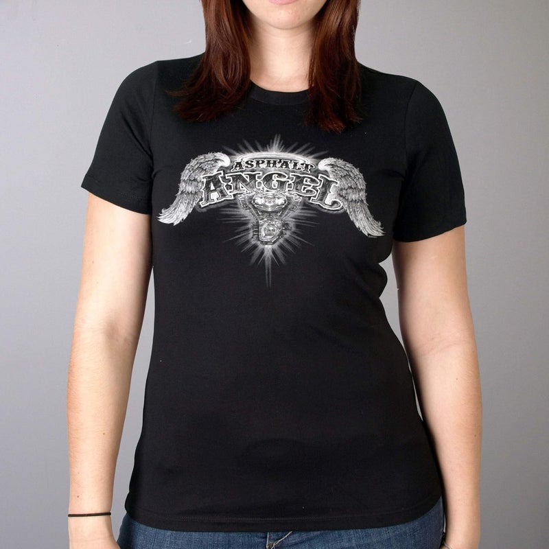 Hot Leathers Asphalt Angel Women's Biker T-Shirt - Image 5