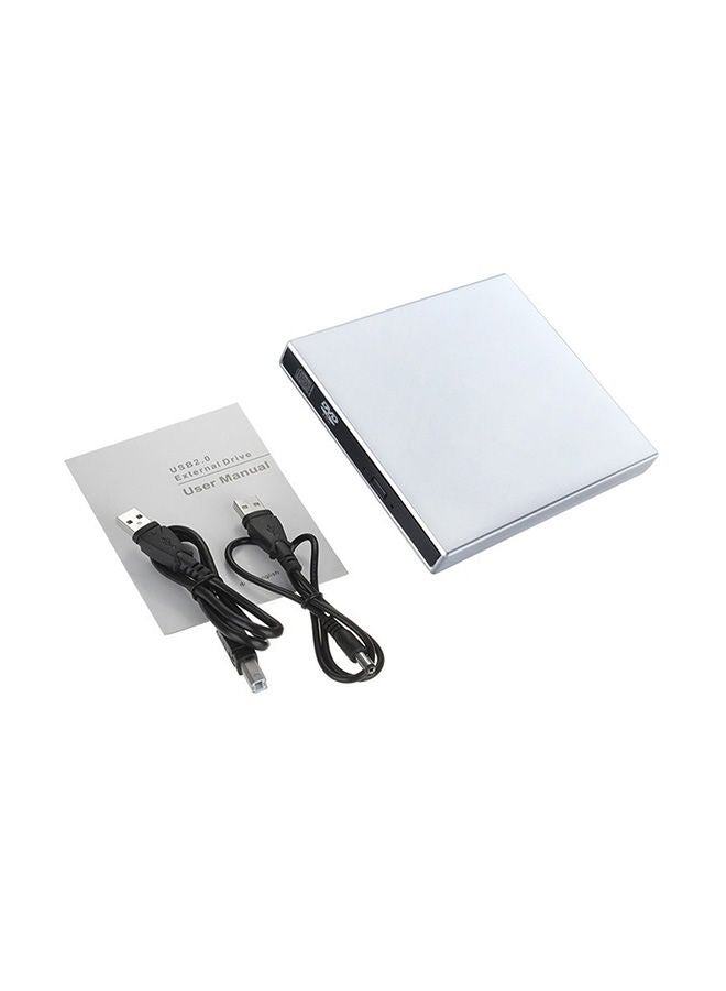 NIBEMINENT USB 2.0 Slim External Optical Drive White  - Image 1