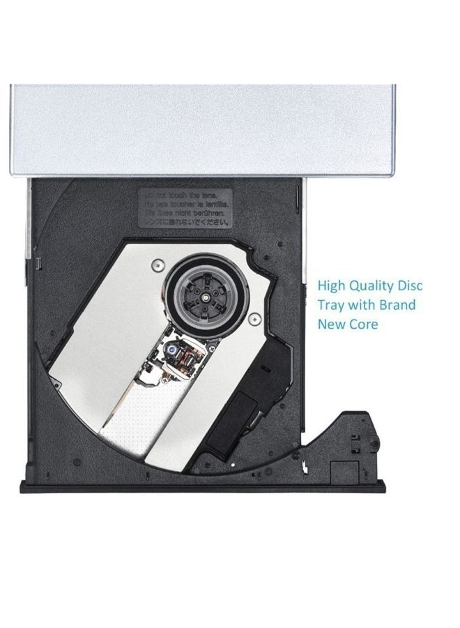 NIBEMINENT USB 2.0 Slim External Optical Drive White  - Image 2