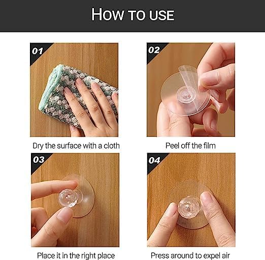 2V BROTHERS 2V BROTHERS 10pcs Diamond Crystal Shaped Strong Sticker Sticky Heavy Duty Wall Hooks for Hanging HomeKitchen Bathroom Key Frame Holders  - Image 2