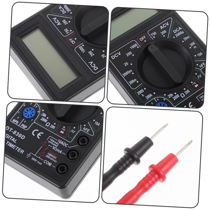 Digital Multimeter 830d Double Fuse Safety Wide Range Test Leads Ohm Meter - Image 3