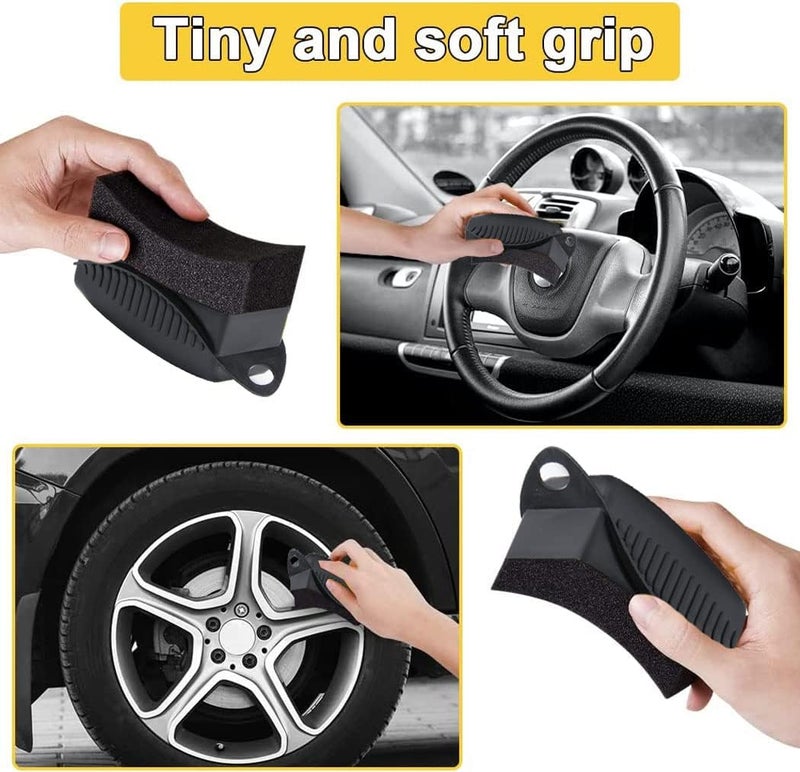REVHQ Tire Dressing Applicator 2 Pieces Shine Car Cleaning Supplies, Foam For Detailing, Durable And Reusable Pads Sponges Glass - Image 5