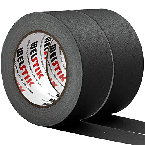 WELSTIK 2 Pack Black Gaffers Tape,2" X 33 Yards-10% Longer Gaffer Tape,Waterproof Matte Finish Gaff Tape,Non Reflective,Easy to Tear - Image 1