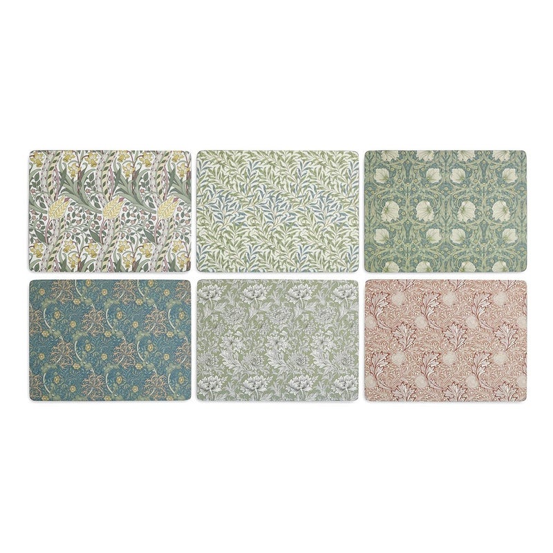 Spode Morris  Co Placemats Set of 6 Multicolour 305cm x 23cm 12 x 9 X0010569174