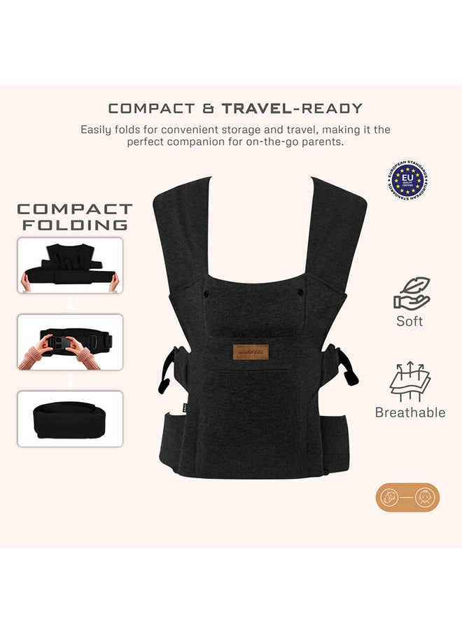ZAVII 2-in-1 Baby Carrier for Newborns To Toddler, Head Support, Extra Soft And Ergonomic, Detachable Privacy Hood And Saliva Cotton Bib, Lightweight Easily Adjustable Hip Infant Carrier, 7-26lbs, 3-12kg