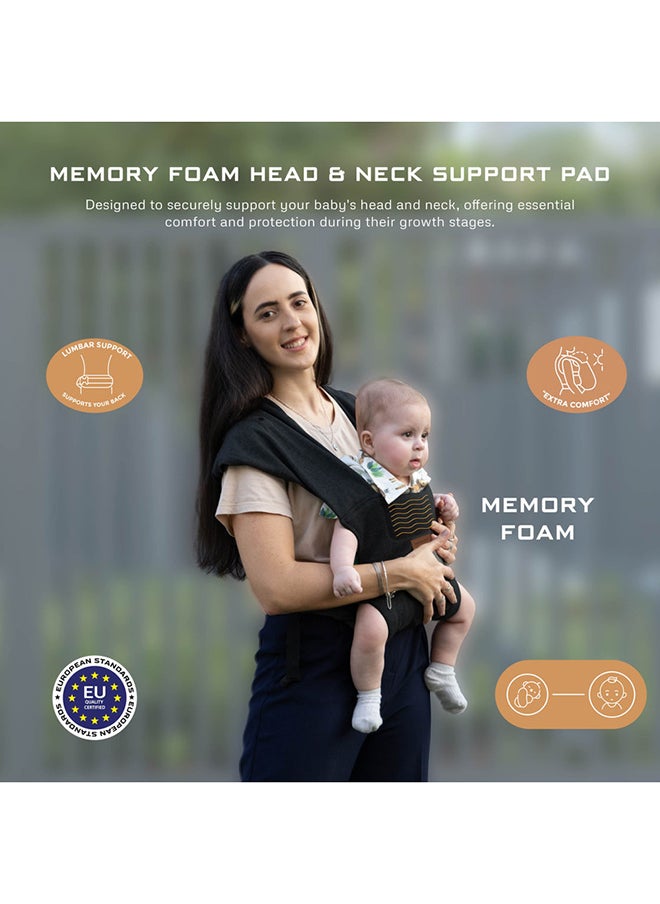 ZAVII 2-in-1 Baby Carrier for Newborns To Toddler, Head Support, Extra Soft And Ergonomic, Detachable Privacy Hood And Saliva Cotton Bib, Lightweight Easily Adjustable Hip Infant Carrier, 7-26lbs, 3-12kg