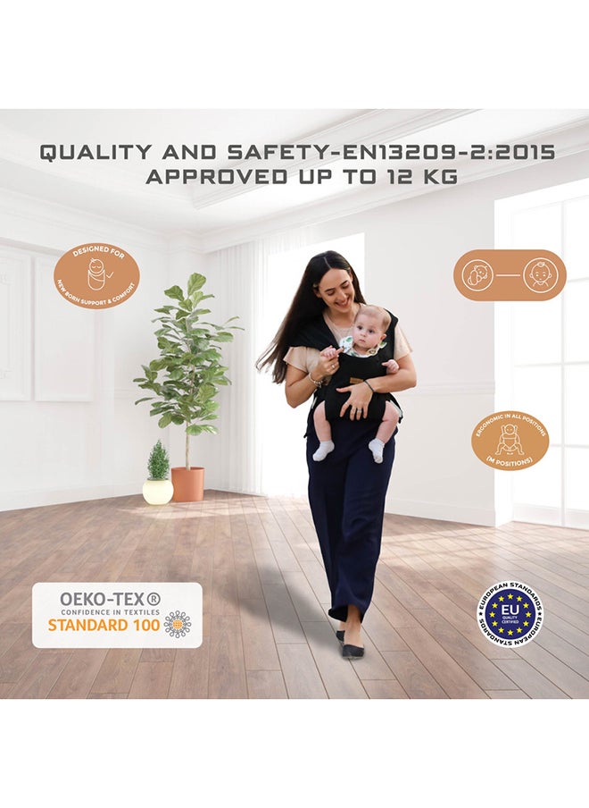 ZAVII 2-in-1 Baby Carrier for Newborns To Toddler, Head Support, Extra Soft And Ergonomic, Detachable Privacy Hood And Saliva Cotton Bib, Lightweight Easily Adjustable Hip Infant Carrier, 7-26lbs, 3-12kg