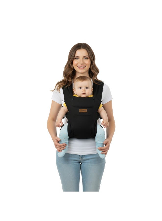 neobreez ZAVII 2-in-1 Convertible Baby Carrier for Newborns to Toddlers, Extra Soft&Ergonomic Baby Wrap with Head Support,  Detachable Privacy Hood&Saliva Bib, Lightweight, Adjustable Hip Carrier, 7–26 lbs, 3–12 kg - Image 1