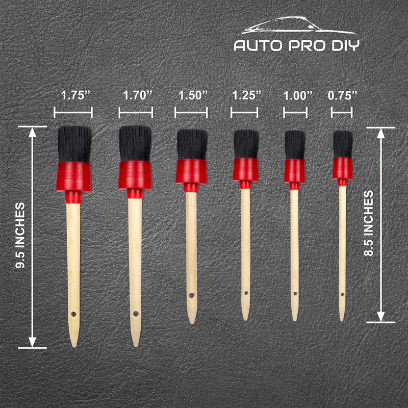 AUTO PRO DIY 11 Piece Car Detailing Kit Set - Car Wheels, Exterior, Interior Cleaning Detail Supplies - Boars Hair, Stainless Steel Wire, Duster Brushes - Image 2