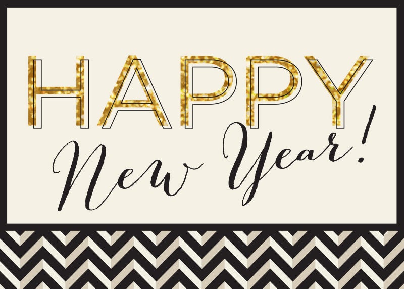 CEO Cards New Years Cards for Business & Family (Zig-Zag Design) Greeting Card Set Pack of 25 Happy New Year Cards with Envelopes for 2026 (5x7 inch - A7) Great for Office, Work, Employees & Clients N1601 - Image 2