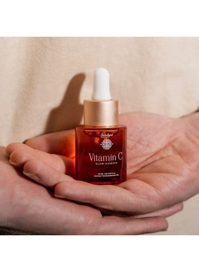 Indulgeo ESSENTIALS Vitamin C Glow Essence 20 Ml Safe Paraben Sulphate Free Ascorbyl Tetraisopalmitate Jojoba Oil Sugarcane Squalane Tomato Extract  - Image 3