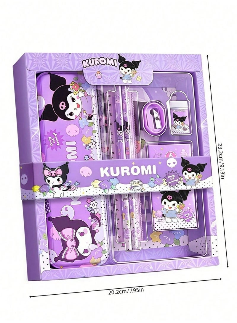 kuromi Kuromi student stationery set, school supplies gift box set, suitable for primary school students, including pencils, erasers, pencil sharpeners, etc., back to school season birthday gifts  - Image 5