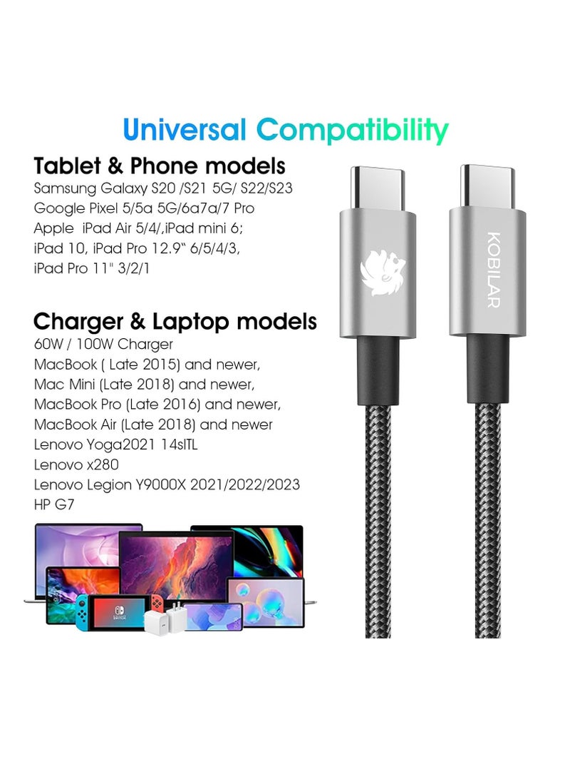 Kobilar 240W USB C to USB C Cable,Type C to Type C Cable 6FT,with Mini Breaker Protecting OTP,Fast Charging 48V/5A,Nylon Braided,Compatible with S23/22/21, MacBook Pro/Air,iPad… - pzsku/Z122A2338B6DF3A39D0E3Z/45/_/1739181342/7f37b151-216d-44f4-a64e-22a259ed816e