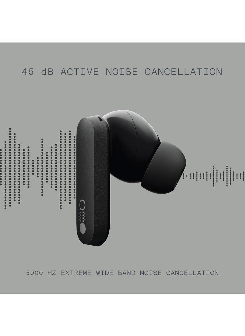 CMF - Buds Pro Wirelesss Earphones with 45 dB ANC  Ultra Bass Technology  Custom Dynamic Bass  IP54 Dust and Water Resistance  6 HD Mics and Up to 39 Hours of Battery - Black - Image 1
