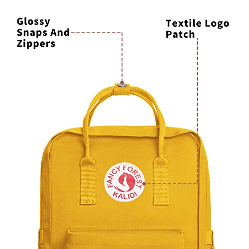 KALIDI Casual Laptop Backpack 15 Inches Classic Camping Rucksack Travel Outdoor Square Daypack College Hiking Gym Bag, Yellow - Image 4