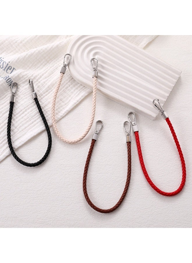 NIBEMINENT Phone Charm/ Chain Strap for Women Girls, Braided Leather Rope Cell Phone Case Lanyard Wrist Strap，K1849/Coffee - Image 2