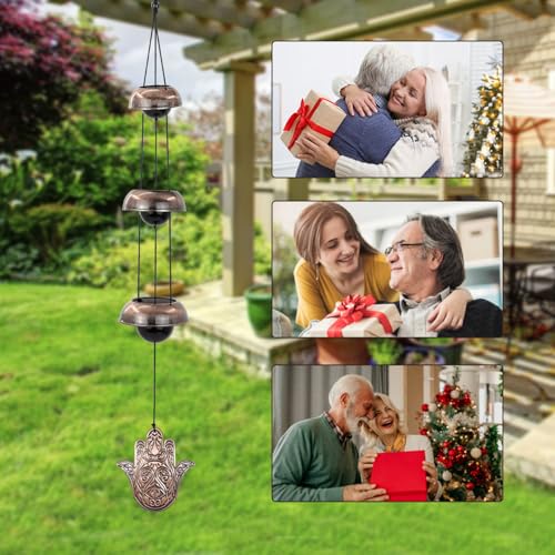 ASTARIN Temple Wind Chime, Red Copper Wind Chimes with 5 Bells, Feng Shui Wind Chimes for Home Yard Outdoor Decoration, A Great Memorial Wind Chime for Someone Who Loves Peace - Image 5