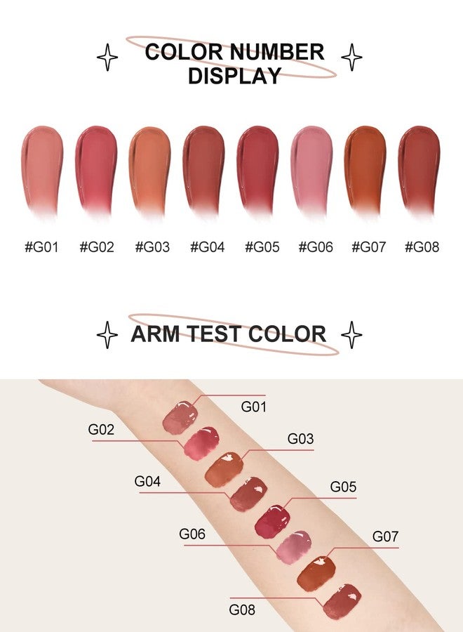INTO YOU Lip Gloss, Lip Stain Long Lasting, Lip Tint, Lip Plumper Gloss, Glitter Lip Gloss, Liquid Lipstick, Lip Oil, Vivid Color, Smudge-Proof, Lightweight, Naturally Moisturizing (G08) - Image 4